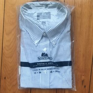 Stafford Wrinkle Free Mens Button Down Dress Shirt